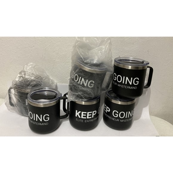 Lot Of 6 Camper 12oz Stainless Mug Elite Entrepreneur MasterMind￼ | Keep Going - Picture 1 of 12
